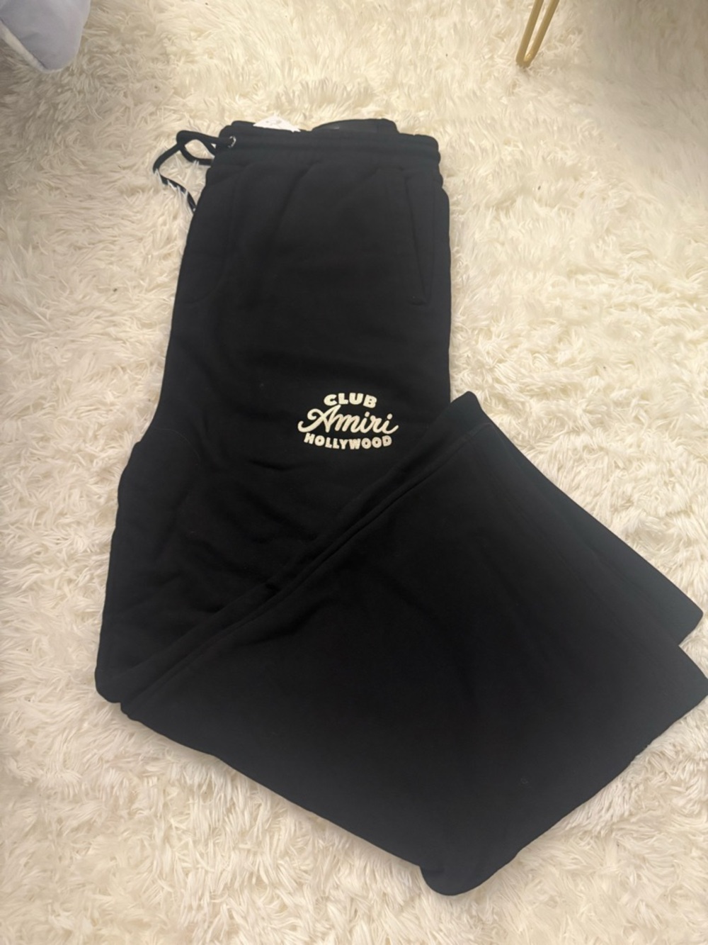 AMIRI Black Club Hollywood Logo Sweatpants